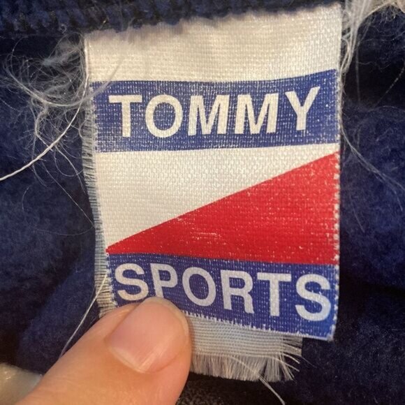 Vintage 90s Y2K Tommy Sports Colour Block Fleece 3/4 Zip Warm Fall Pullover - Picture 7 of 8